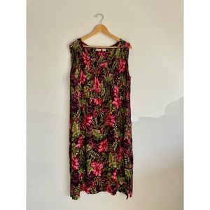 ERIKA maxi floral dress sleeveless | size XL